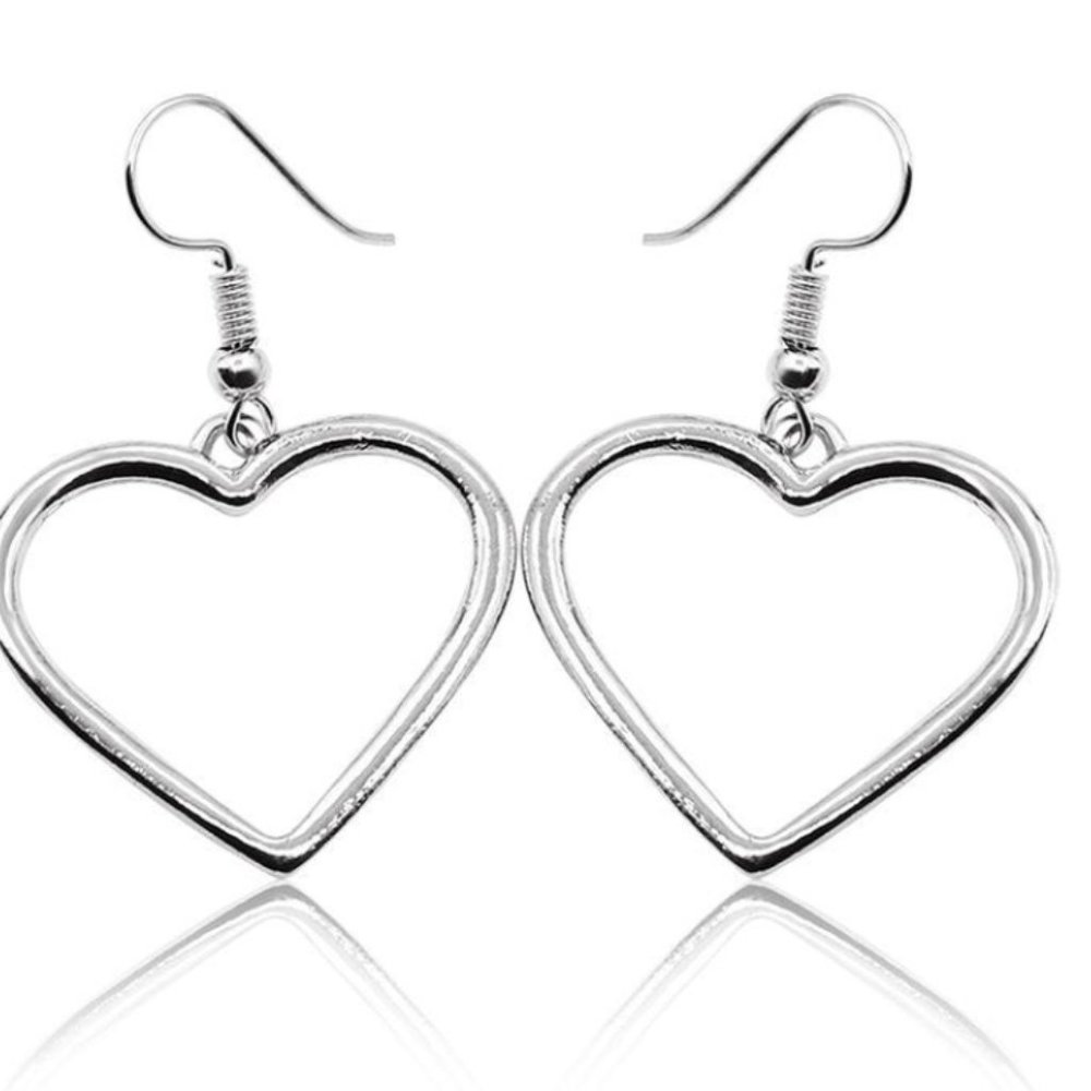 Silver Heart Earrings